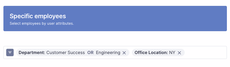 Image of specific employee filter
