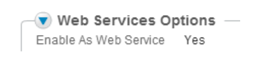 Image of Workday showing header Web Services Options and the text 'Enable As Web Service' 'Yes'