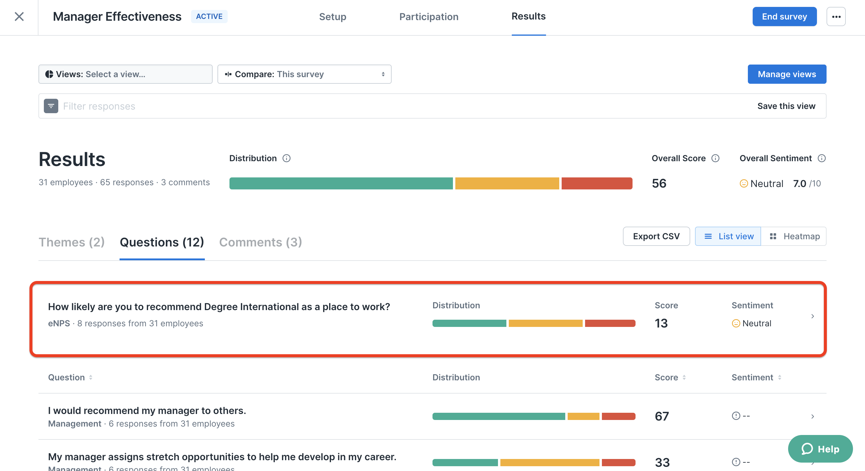 eNPS survey journey - Getting started on 10xPeople - Awards