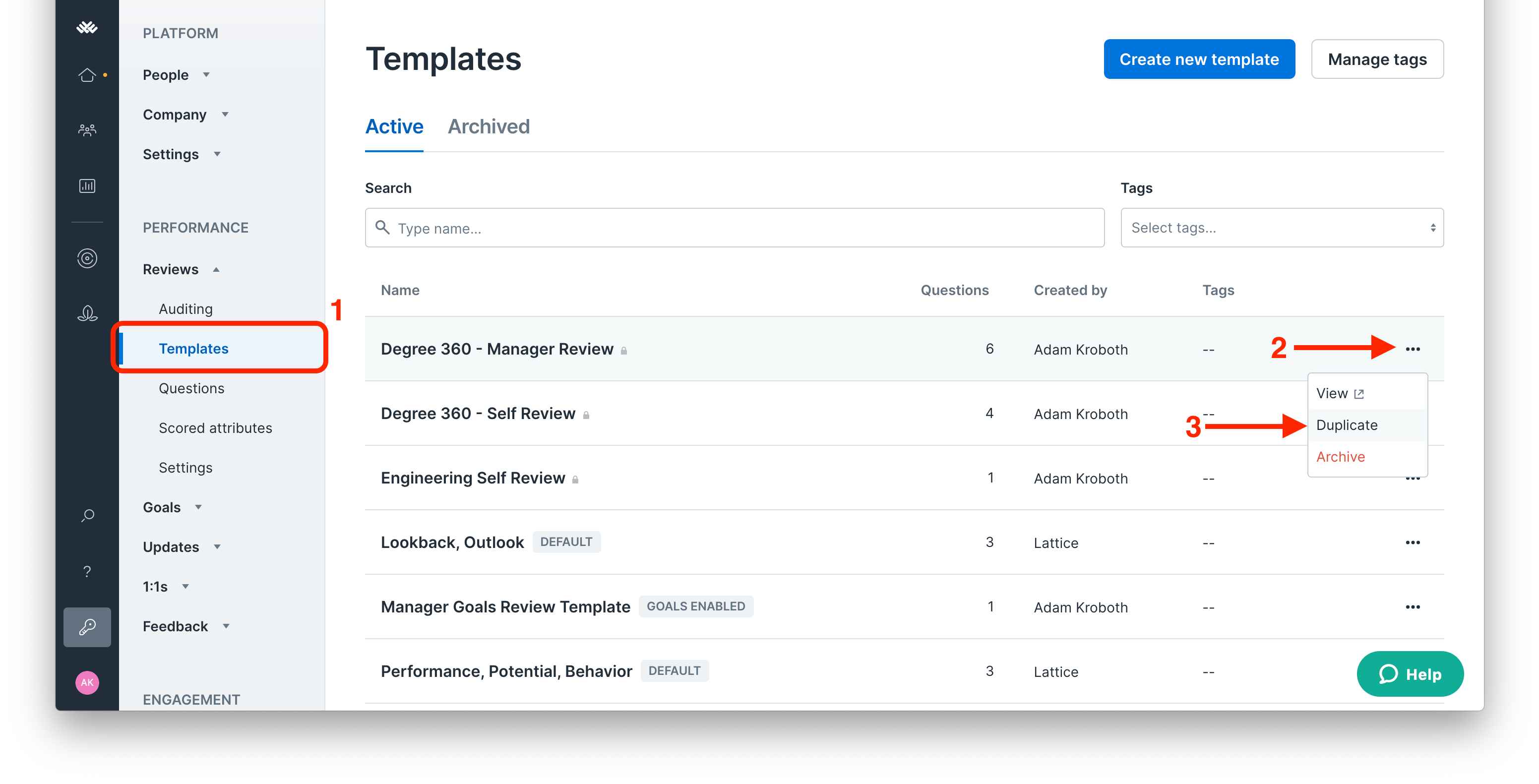 How To Duplicate A Review Template Lattice