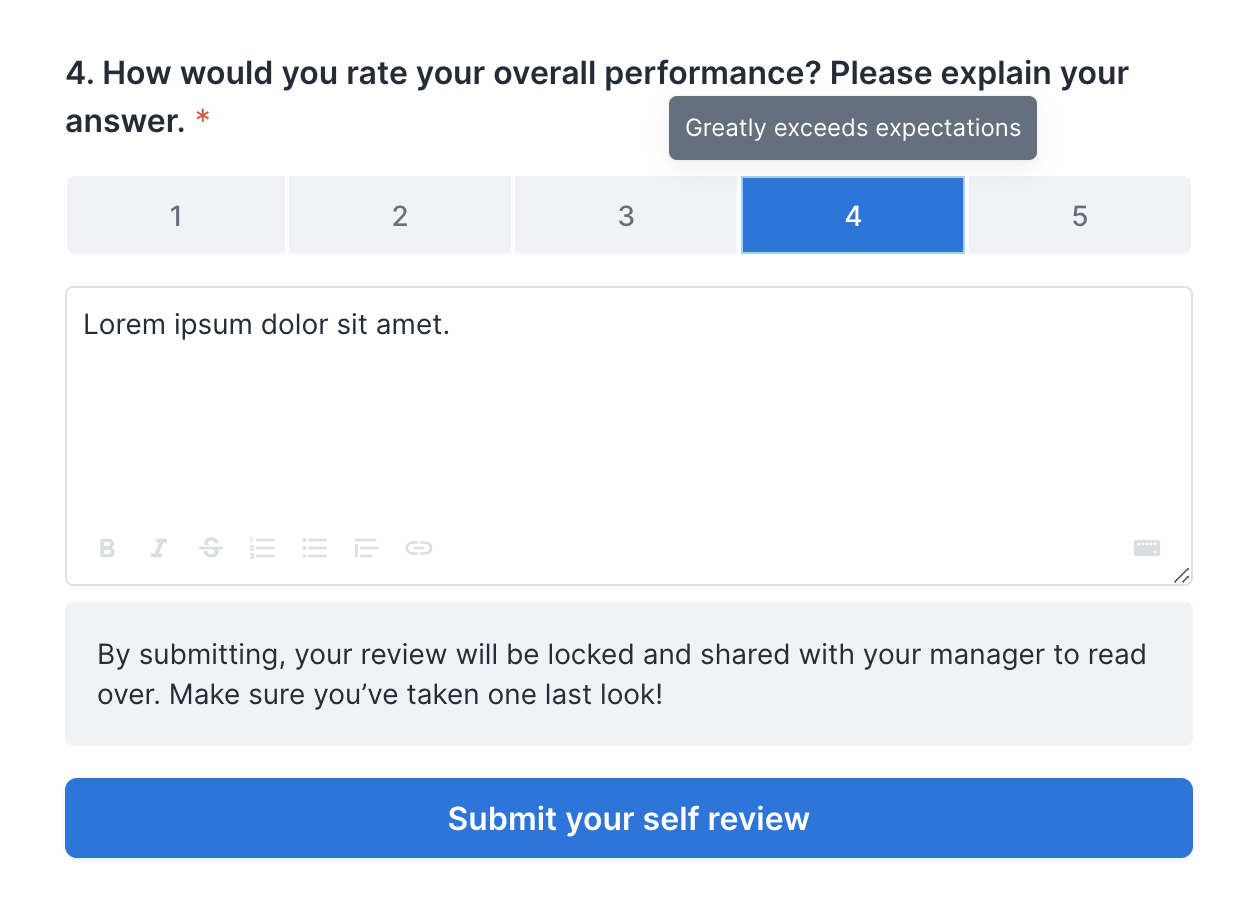 Working with rating scale questions