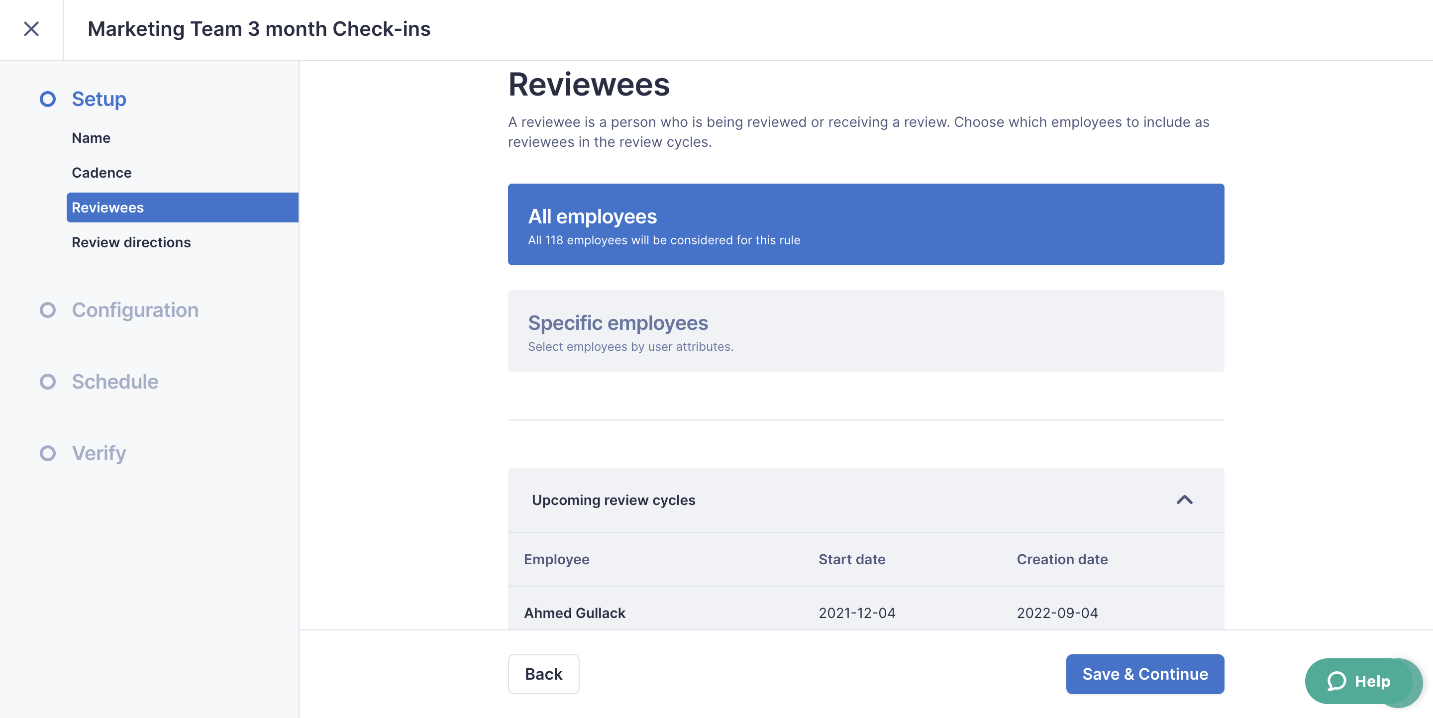 Image of the Automated Rules settings within the Revieweews page