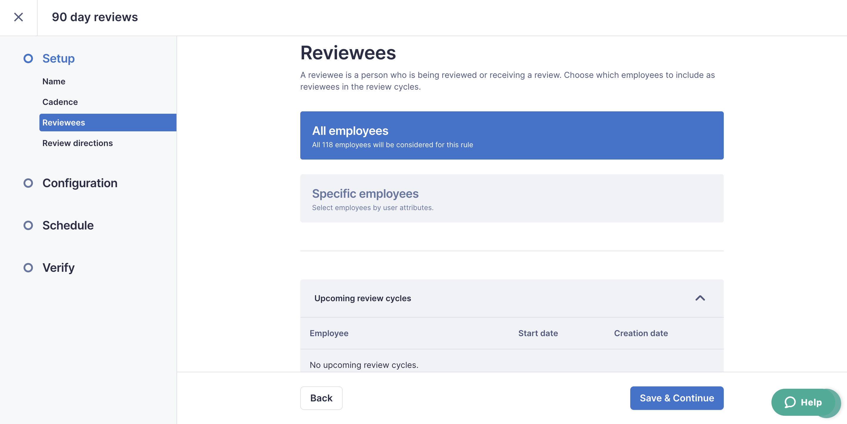 Image of the Automated Rules settings within the Revieweews page